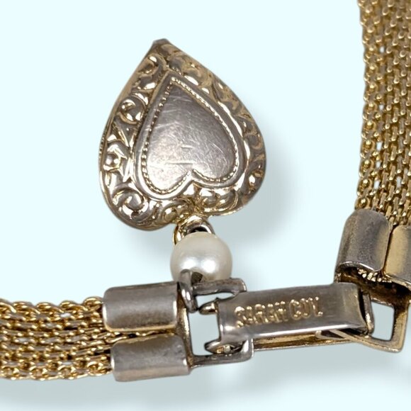 V. Sarah Cov Gold Tone Mesh Bracelet - Picture 5 of 6